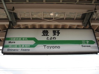 豊野駅名標