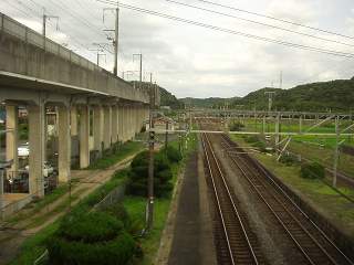 ホームと新幹線